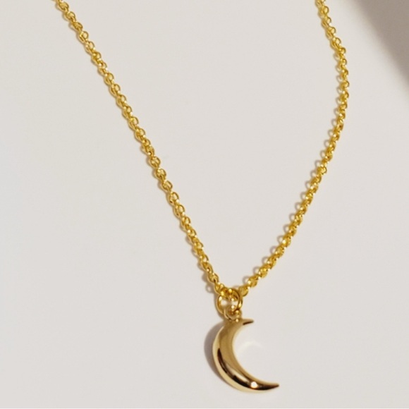 Gold Layered Moon Necklace - Picture 3 of 5